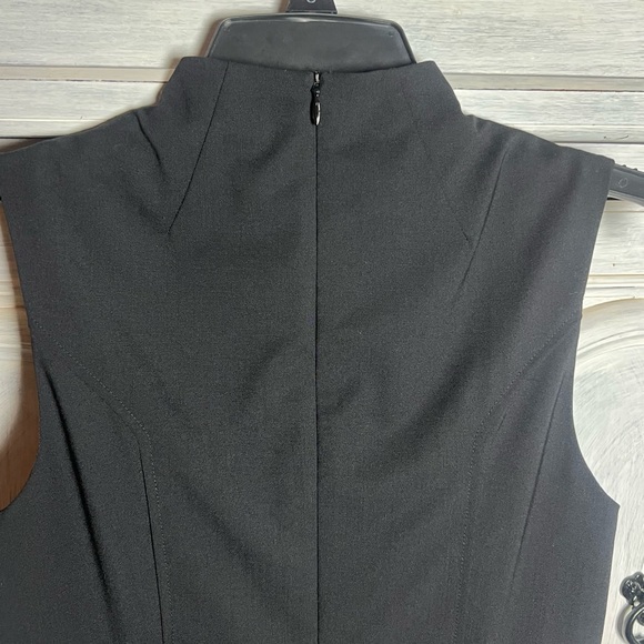Theory Black Wool High Neck Fitted Power Bellaire Dress Office Quiet Luxury‎ - Picture 9 of 10